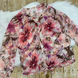 Charming Charlie Floral Blouse